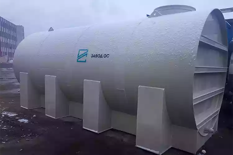 Горизонтальный бак из пластика для водоснабжения